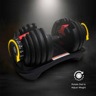MotionGrey Adjustable Dumbbell with 15 Settings - 5 - 52.5 lb - Single-Versatile Weight Range: Adjustable from 5 to 52.5 lbs, suitable for beginners to advanced users and shared family workouts.