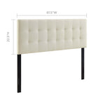 Modway Lily Upholstered Fabric Queen Headboard - Ivory-Fits queen size beds