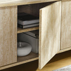 Modway Overture 63" Oval Faux Travertine TV Stand - Travertine-Faux Travertine Paper Laminate