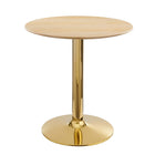 Modway Verne 28" Dining Table - Gold Natural-Modern Dining Table