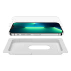 Belkin iPhone 17e/16e/14/13/13 Pro Screen Protector - Tempered Glass - Antimicrobial-Treated - Clear-Flawless Application: Tempered Glass Anti-Microbial Screen Protector can be professionally applied to your phone by a trained professional, using a specially developed application system