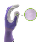 Atlas - Gants de jardinage pour enfants en nitrile lisse - Gris/Violet - Taille XS - Lot de 2-Doublure en tricot nylon sans couture