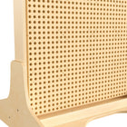 Flash Furniture Bright Beginnings Commercial Grade Natural Finish Wooden Double Sided Freestanding STEAM Wall Base w/ Peg Panels-Builds Multiple Cognitive and Fine Motor Skills