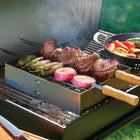 Tramontina - Churrasco Ensemble de brochettes et grille BBQ en acier inoxydable avec manches en bois-Fabriqué en acier inoxydable