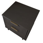 Manhattan Comfort - Table de nuit moderne Granville 46 cm à 2 tiroirs - Gris foncé-Garantie limitée du fabricant de 30 jours