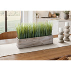 Monarch Specialties - 9374 Gazon Artificiel 12" de Haut - Pot en Bois Brun-Conçue avec des matériaux respectueux de l'environnement, cette plante constitue un magnifique accent pour la maison ou le bureau