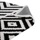 Modway Ailani Geometric Chevron / Diamond Area Rug - 8 ft W x 10 ft L - Black/White-High Density / Machine-Woven