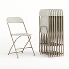 Flash Furniture - Chaise pliante de la série HERCULES en plastique beige, de première qualité, avec une capacité de 650 lb-Capacité de poids de 650 lb