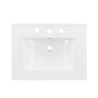 Modway Cayman 24" Bathroom Sink - White-Integrated Countertop