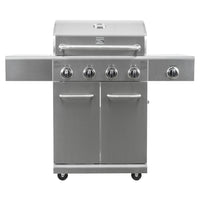 Kenmore - Barbecue au gaz à 4 brûleurs avec brûleur latéral de saisie - Tout en acier inoxydable-Type de combustible : propane.