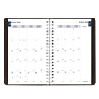 Blueline Daily/Monthly Academic Planner - August to July - Soft Cover - 8" H x 5" W - Black - Bilingual-Ruled day per page