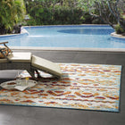 Modway - Reflect Treillis marocain en diamant abstrait Takara Tapis intérieur et extérieur de 5 pi l x 8 pi L - Multicolore-Tapis durable d’intérieur et d’extérieur