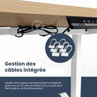 MotionGrey - Bureau assis-debout électrique à double moteur, réglable en hauteur, 165 po de largeur - Cadre blanc-8
