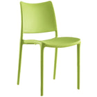 Modway Hipster Dining Side Chair - Green - 4 Pack-Non-marking plastic foot glides