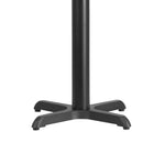 Flash Furniture – Pied de table de restaurant en fonte d’acier 22 x 22 po, base en X, colonne hauteur table 3 po de diam., noir-Finition enduite de poudre noire