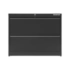Storemax - Classeur latéral en acier à deux tiroirs - Format lettre/légal-Tiroirs avec rails de suspension latéraux mobiles pour accueillir des dossiers suspendus de format lettre/légal de différentes tailles