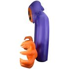 GEMMY - Arche gonflable d'Halloween en forme de citrouille avec lumières tourbillonnantes-Se gonfle automatiquement en quelques secondes