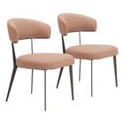 Zuo Loom Dining Chair - Tan - Set of 2-Assembly required
