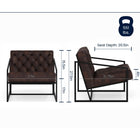 Flash Furniture HERCULES Madison Series Bomber Jacket LeatherSoft Tufted Lounge Chair-Foam Filled Cushions