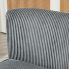 HOMCOM - Canapé 46 po loveseat avec pieds en bois - gris-Pieds réglables pour rester stable sur un sol irrégulier 