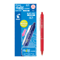 Pilot Frixion Clicker Erasable Gel Ink Pens, Roller Ball Point, Retractable, Refillable, 0.7mm, Red, 12 Pack (BLRT-FR7-RD)-Erasable roller ball pen