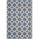 Modway Cerelia Moroccan Trellis Indoor/Outdoor Area Rug - 9 ft W x 12 ft L - Blue/Beige-Moroccan Trellis Area Rug