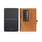 Edifier R1280DBs Modern Sound Classic Design Powered Bluetooth Bookshelf Speakers with Subwoofer Output - Brown-Adjust the volume and toggle inputs at your fingertips from remote control. Bass and treble control located on the side of main speaker