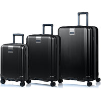 Champs Marquis 3 Piece Luggage Set - Black-Built to last. Light-weight, water-resistant, durable polycarbonate hard-shell