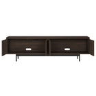 Hudson&Canal Whitman TV Stand for TV's up to 75" - Alder Brown-Clean with a soft, dry cloth and no harsh chemicals or abrasive cleaning materials