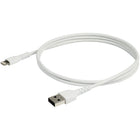 StarTech USB to Lightning Cable, Apple MFi Certified, 1m, White-Protect against frequent pulls and twists with this durable lightning cable reinforced with DuPont Kevlar aramid fiber that shelters the cable from the stress of frequent bends & twists