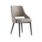 Manhattan Comfort - Lot de 2 chaises de salle à manger modernes Tremont 21,7 po en similicuir taupe-Capacité de poids : 125 kg chacun