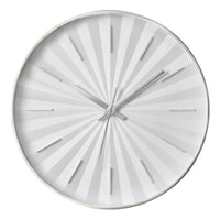 Monarch Specialties 9114 12" Round Wall Clock - White Frame-Style up your home decor with this contemporary 12" round wall clock featuring a sleek white face and chic white frame, perfectly blending modern aesthetics with functionality
