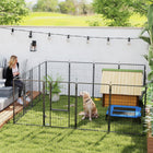 PawHut 16-Panel Dog Playpen with Straps for Large Dogs - 39" H-Suitable for both indoor and outdoor