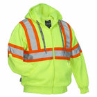 Forcefield Deluxe Safety Hoodie - Lime - X-Large (024-P834J)-Full front zip hoodie