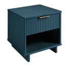 Manhattan Comfort - Table de nuit moderne Granville 1 tiroir 46 cm - Bleu Minuit-Assemblage à domicile requis Tout le matériel inclus
