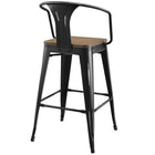 Modway - Promenade Tabouret de bar - Noir-Capacité de poids des selles : 331 lb