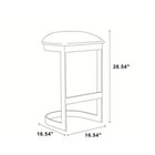 Manhattan Comfort Aura 16.54" Modern Faux Leather Upholstered Bar Stool - White and Polished Brass - 3 Pack-Upholstered in Faux Leather with Foam Padding