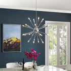 Modway Gamut Metal Chandelier - Silver-Chrome Plated Steel
