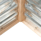 Outsunny - Serre châssis froid en bois-Fabriquée en bois dur massif teinté, adaptée à une utilisation en extérieur  
