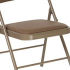 Flash Furniture HERCULES Series Double Braced Beige Vinyl Folding Chair-18 Gauge Steel Frame