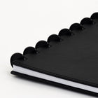 Cambridge Large Disc Office Notebook – 11.2" H x 9.3" W – 60 Sheets – Black-Page size 11" H x 8.5" W