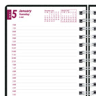Brownline - 2027 agenda quotidien DuraFlex avec couverture en poly texturé en deux pièces – 8 po x 5 po – noir-Coins détachables
