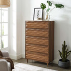 Modway Vespera 5-Drawer Chest - Walnut-Full-Glide Drawers