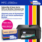 Brother - MFC-J1360DW Imprimante tout-en-un Work Smart-Brother Mobile Connect. L’appli Brother Mobile Connect vous offre tout le pouvoir de l’impression du bout de vos doigts. Imprimez, copiez et numérisez des documents et gérez votre appareil à partir de ses menus intuitifs sur votre appareil mobile