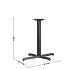 Flash Furniture 23.5'' x 29.5'' Restaurant Table X-Base with 3'' Dia. Table Height Column-Cast Iron Construction
