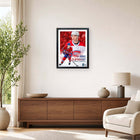 Frameworth Juraj Slafkovsky Canadiens Portrait Collage - Framed Print - 16" W x 20" L-Ideal display piece for a home office, game room, sports lounge, or any Montreal Canadiens hockey decor setting