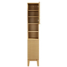 Modway Render Tall Narrow Bathroom Storage Cabinet - Oak-9