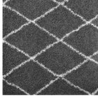 Modway Toryn Diamond Lattice Shag Area Rug - 5 ft W x 8 ft L - Dark Grey/Ivory-Stain Resistant / Easy To Clean