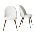 Homy Casa Upholstered Guest Chairs - Beige Fabric - 2 Pack-Soft upholstered seat with breathable, skin-friendly fabric for lasting comfort.