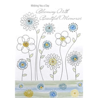 Mill Brook Studio - Cartes De Souhaits Fête des Mères / Enveloppes - 5-3/8 po x 7-3/4 po - En fleurs - Paquet de 18-Cartes de souhaits qualité boutique